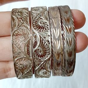 Silver bangles
